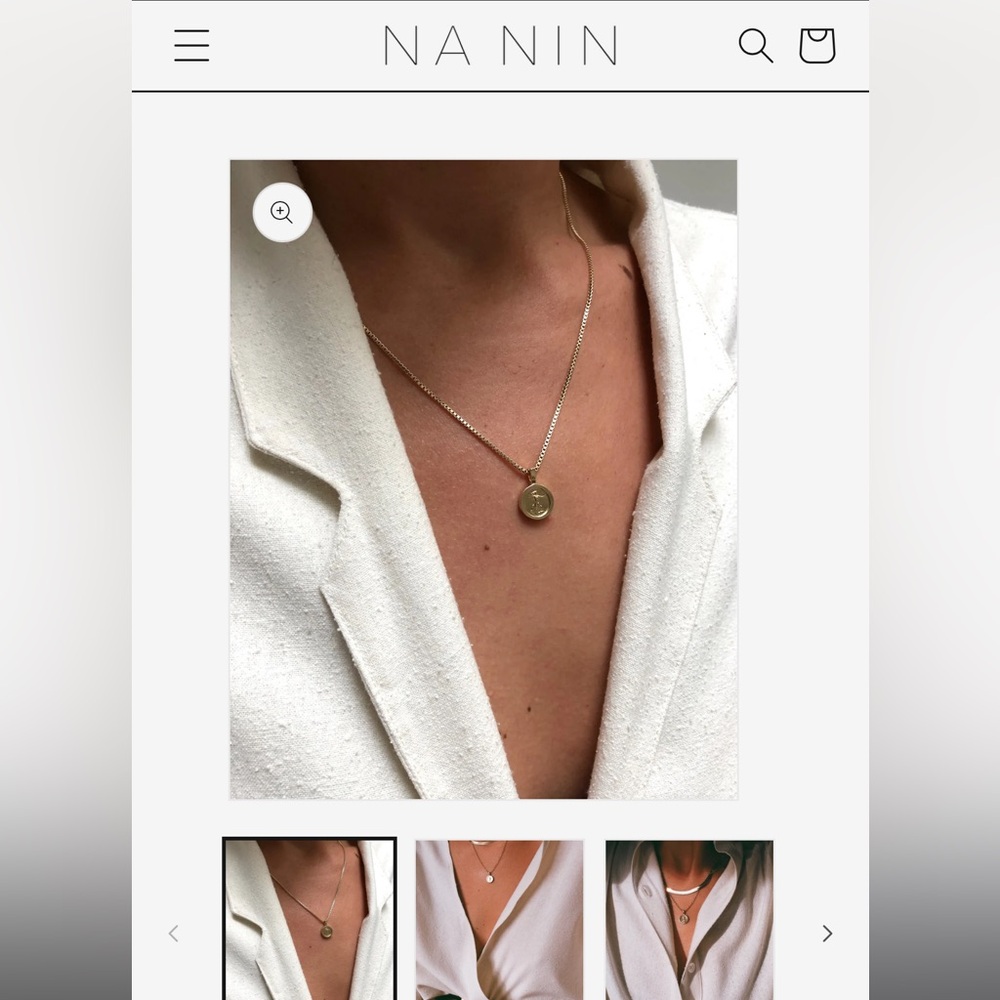 Na Nin mini gold coin necklace